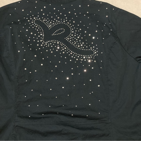 Vintage Rocawear Black‎ Women’s Shirt with Side Ruching and Bedazzled Back - Picture 6 of 14